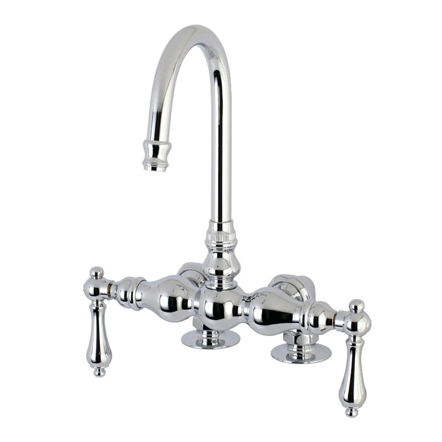 Kingston Brass AE91TX-P Aqua Vintage 3-3/8-Inch Deck Mount Tub Faucet