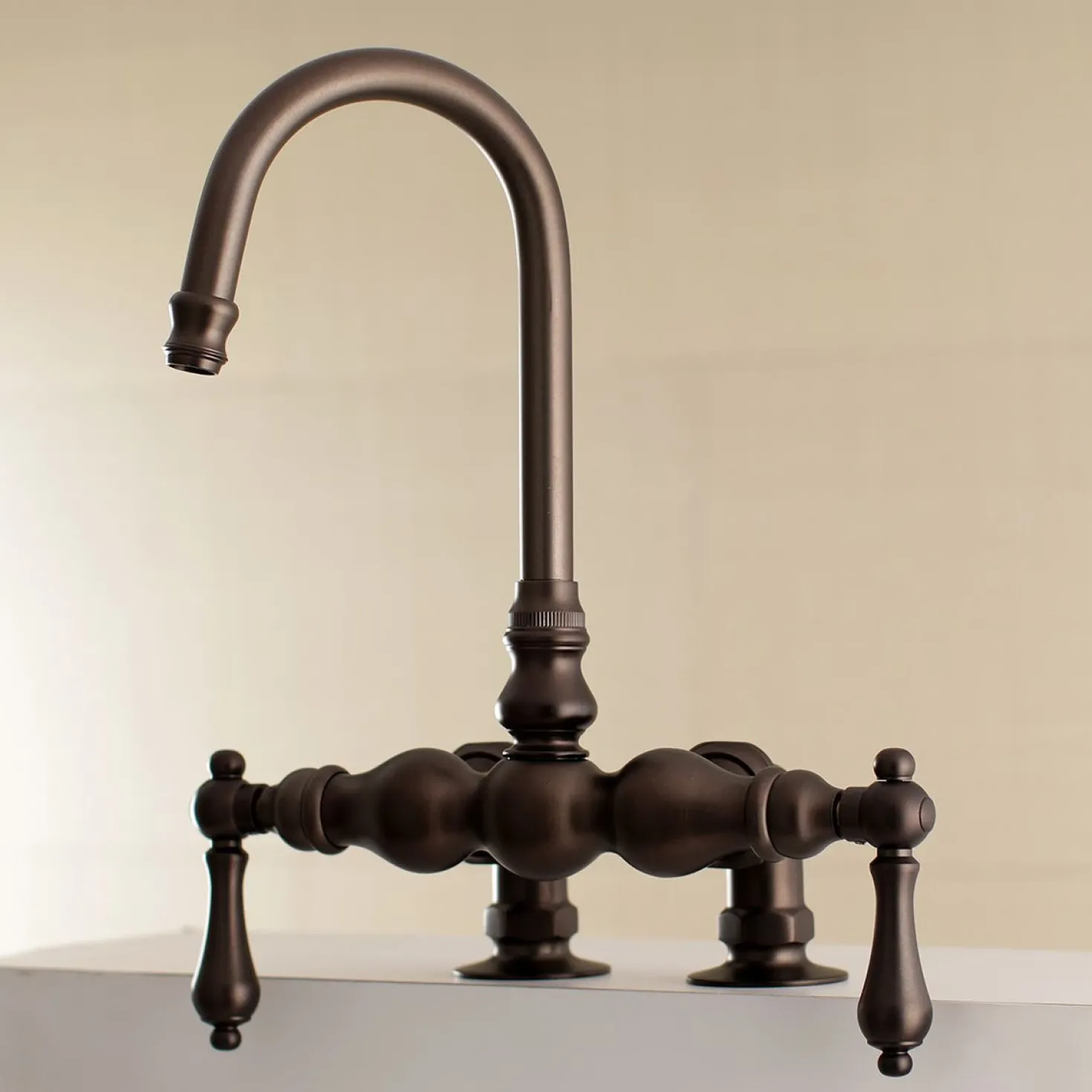 Kingston Brass AE91TX-P Aqua Vintage 3-3/8-Inch Deck Mount Tub Faucet