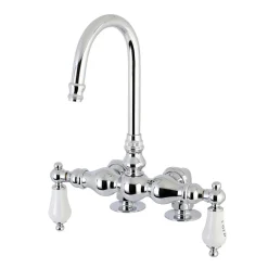 Kingston Brass AE95TX-P Aqua Vintage 3-3/8-Inch Deck Mount Tub Faucet