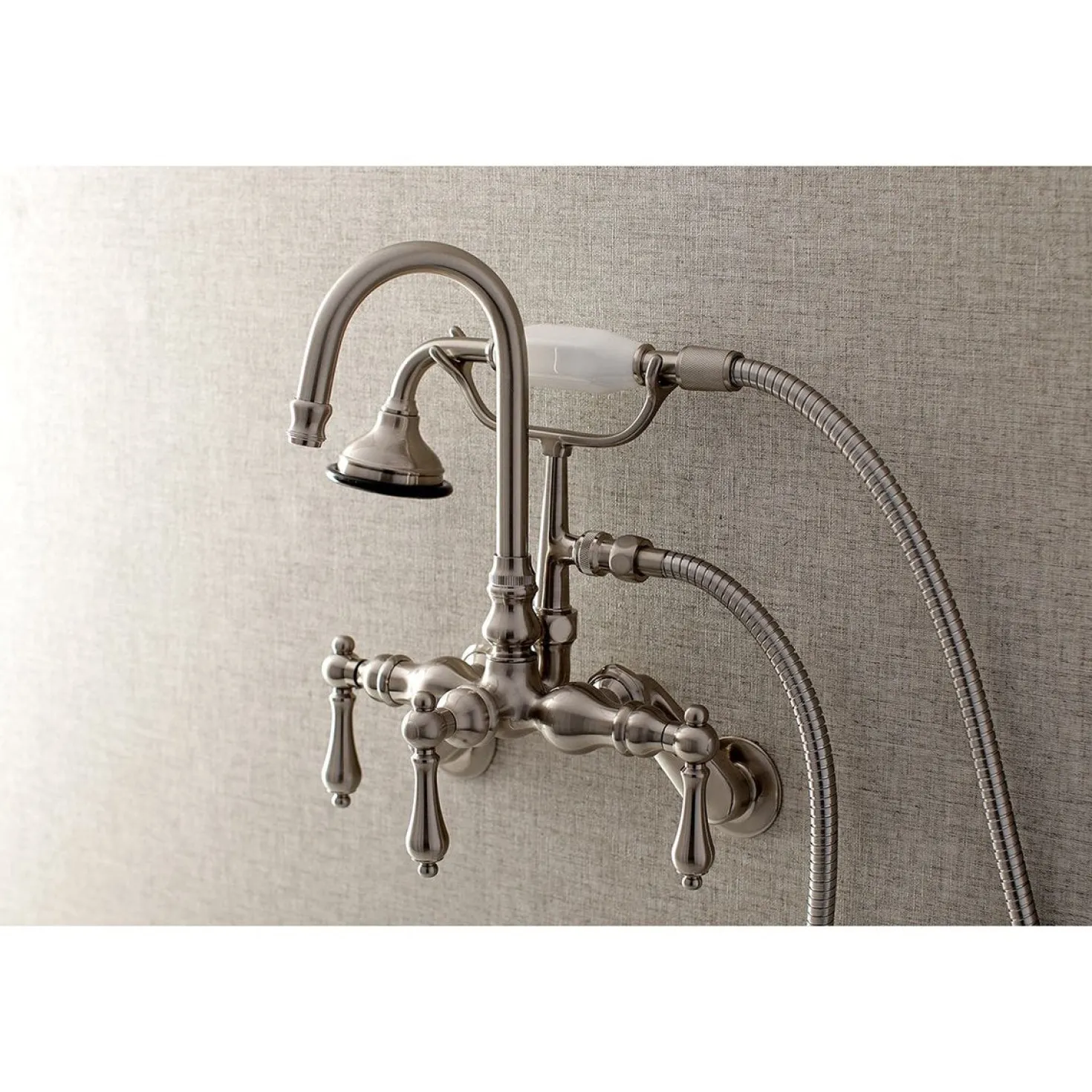 Kingston Brass AE301TX-P Aqua Vintage Wall Mount Clawfoot Tub Faucets