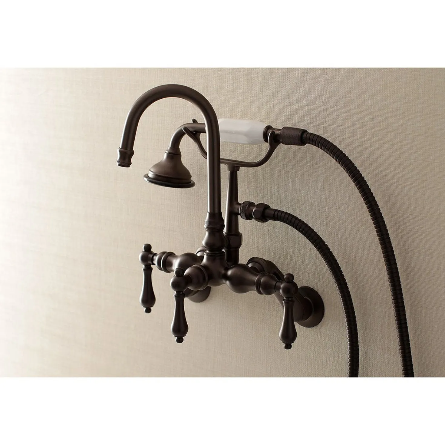 Kingston Brass AE301TX-P Aqua Vintage Wall Mount Clawfoot Tub Faucets