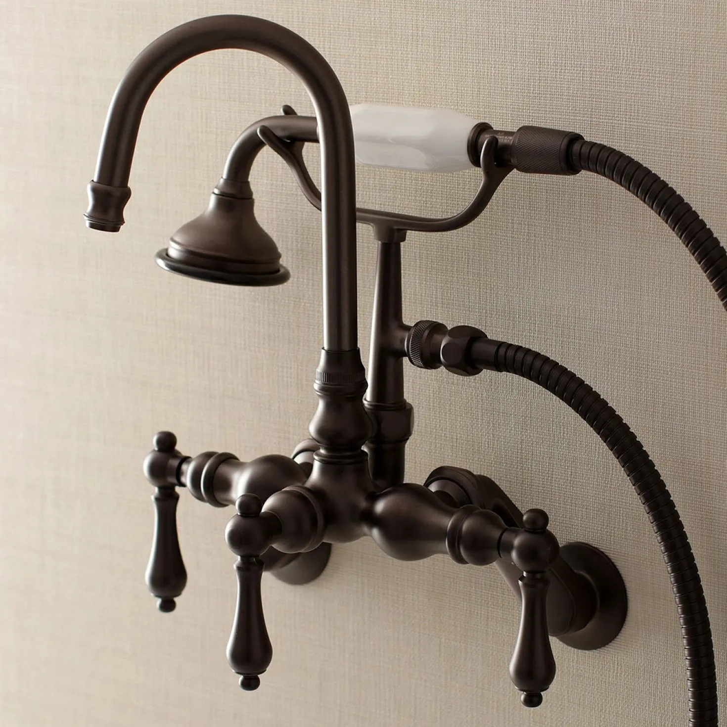 Kingston Brass AE301TX-P Aqua Vintage Wall Mount Clawfoot Tub Faucets