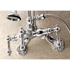 Kingston Brass AE301TX-P Aqua Vintage Wall Mount Clawfoot Tub Faucets
