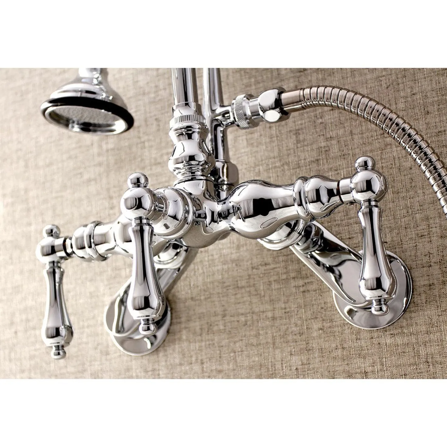 Kingston Brass AE301TX-P Aqua Vintage Wall Mount Clawfoot Tub Faucets