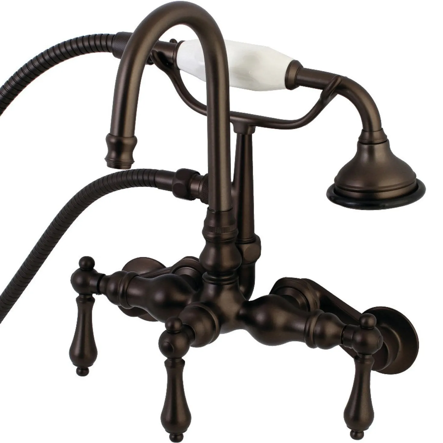 Kingston Brass AE301TX-P Aqua Vintage Wall Mount Clawfoot Tub Faucets