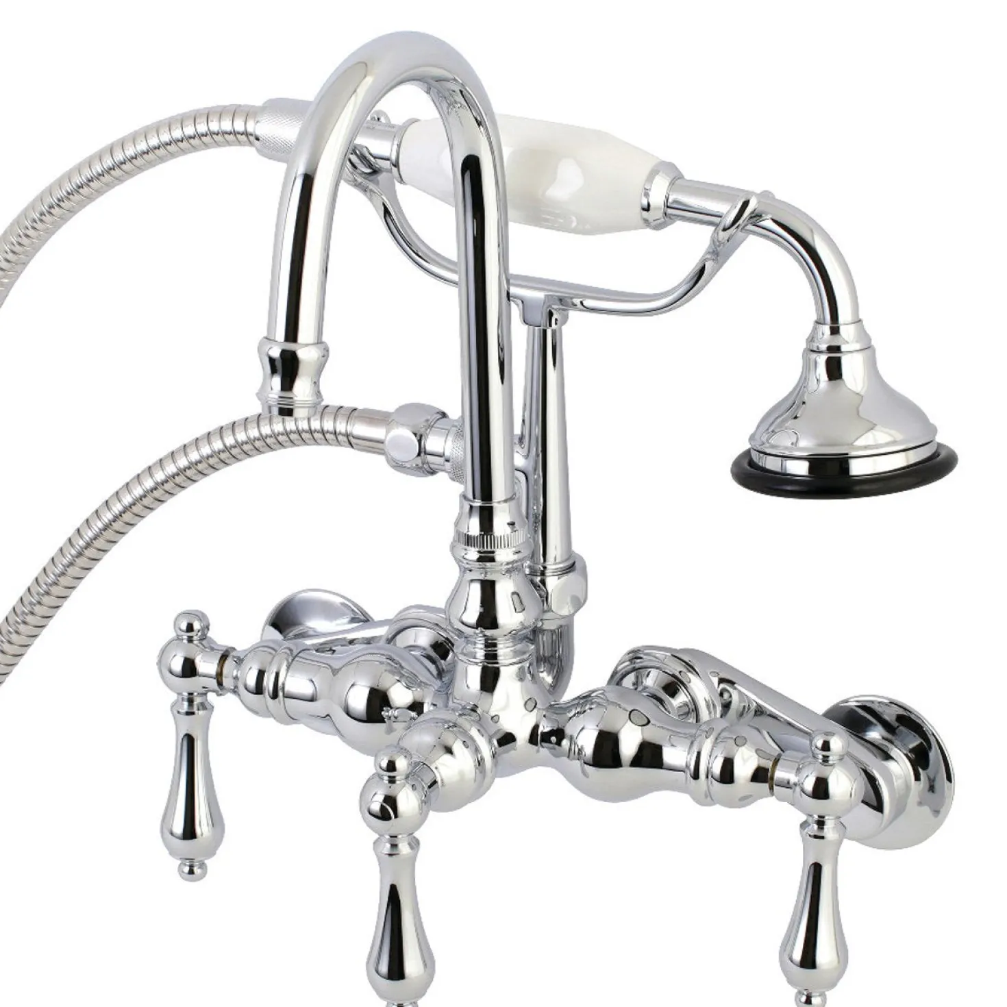 Kingston Brass AE301TX-P Aqua Vintage Wall Mount Clawfoot Tub Faucets