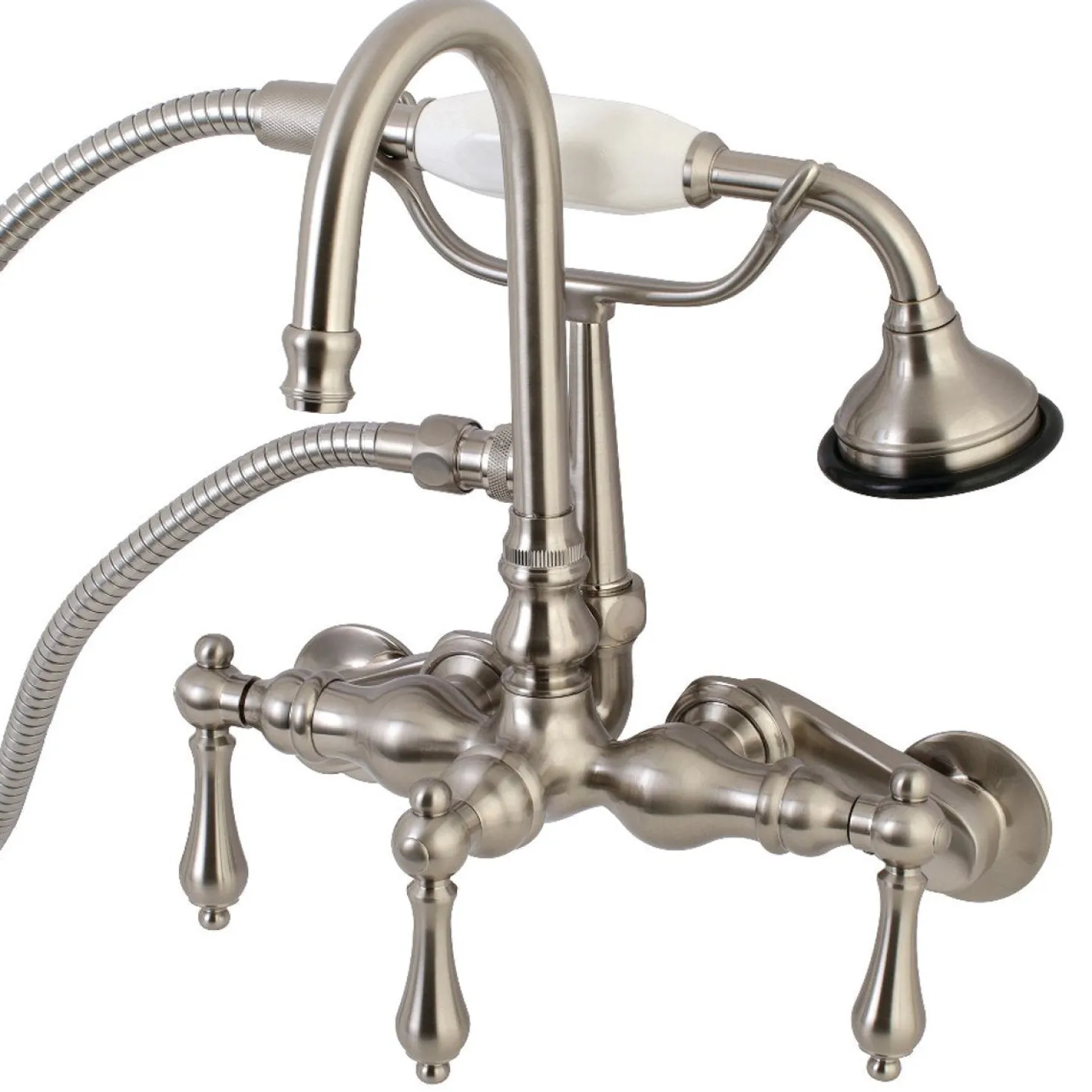 Kingston Brass AE301TX-P Aqua Vintage Wall Mount Clawfoot Tub Faucets