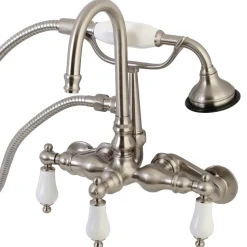Kingston Brass AE305TX-P Aqua Vintage Wall Mount Clawfoot Tub Faucets