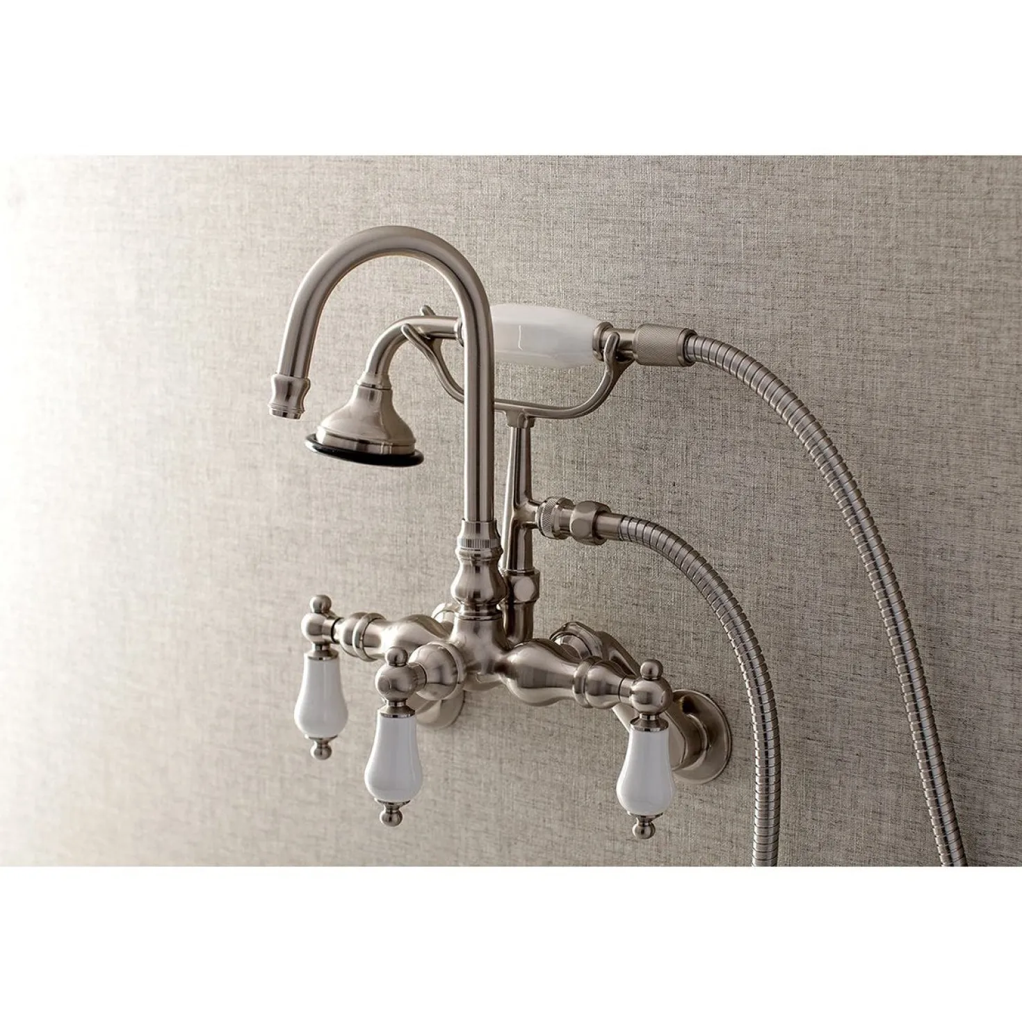 Kingston Brass AE305TX-P Aqua Vintage Wall Mount Clawfoot Tub Faucets