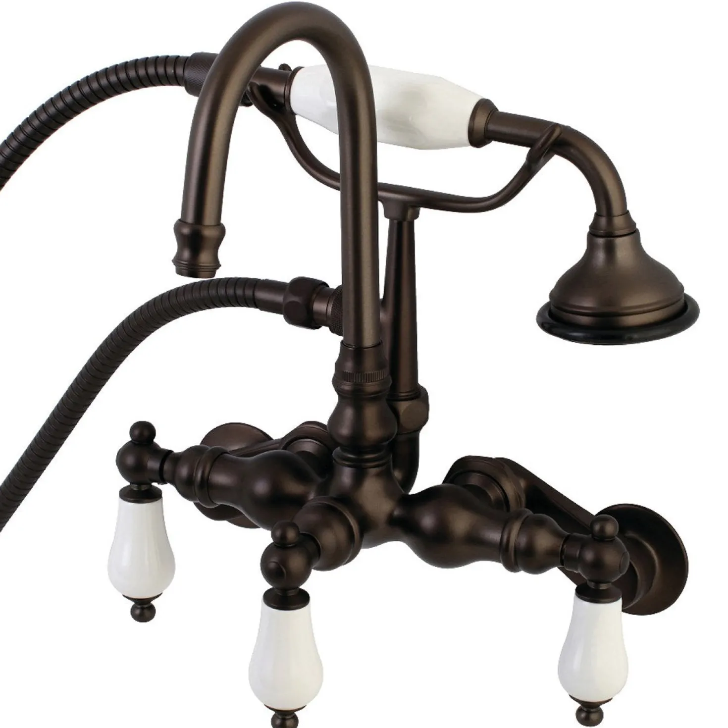 Kingston Brass AE305TX-P Aqua Vintage Wall Mount Clawfoot Tub Faucets