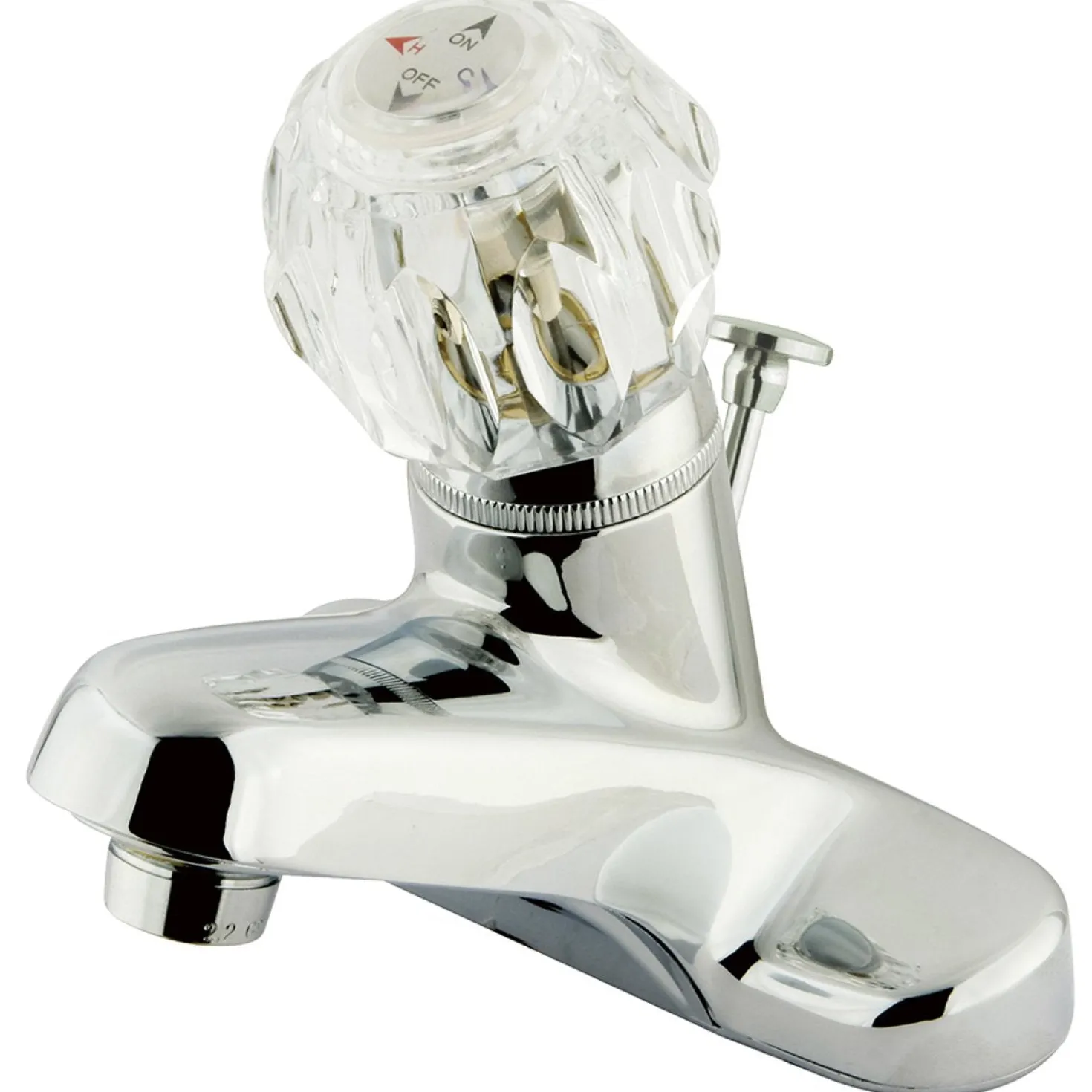 Kingston Brass Americana Twin Handle 4" Centerset Lavatory Faucet with Brass Pop-up