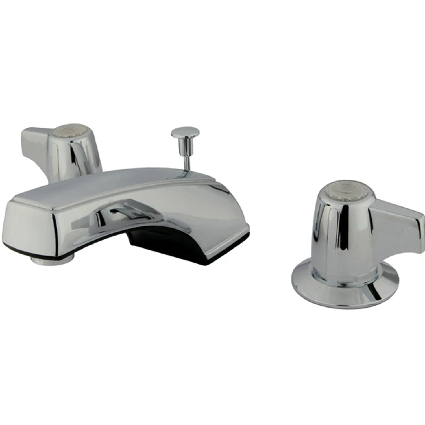 Kingston Brass Americana Two Handle 8" to 16" Widespread Polished Chrome Lavatory Faucet with Retail Pop-up
