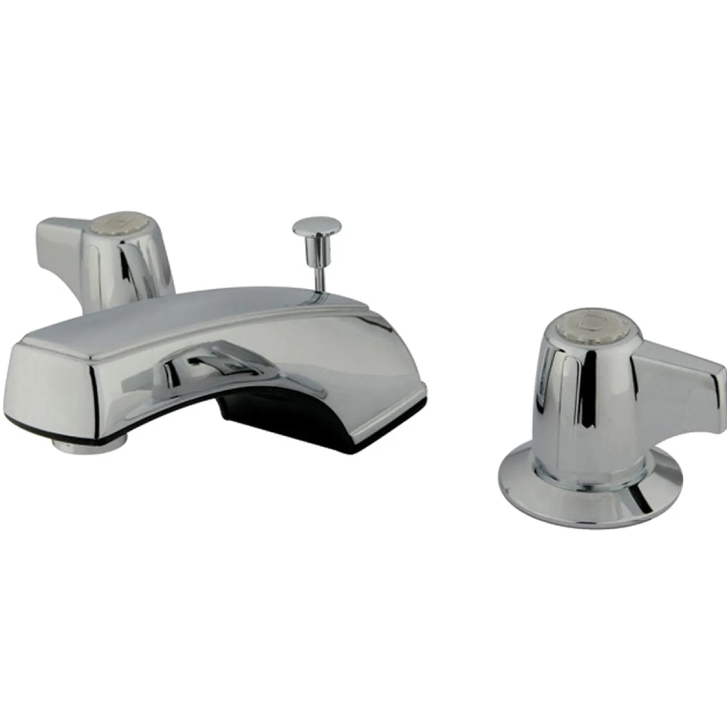 Kingston Brass Americana Two Handle 8" to 16" Widespread Polished Chrome Lavatory Faucet with Brass Pop-up