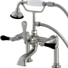 Kingston Brass Aqua Eden AE103T8PKL Duchess Deck Mount Clawfoot Tub Faucet in Satin Nickel