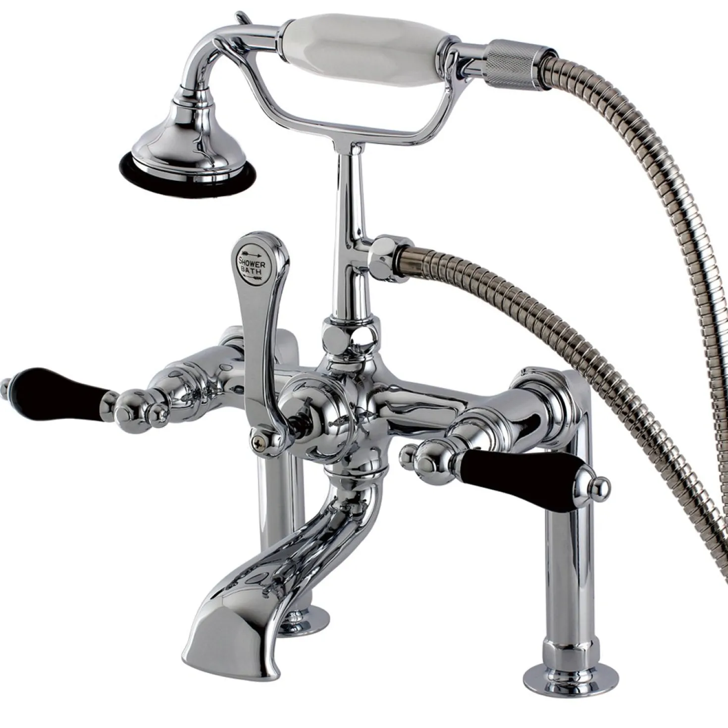 Kingston Brass Aqua Eden AE104T1PKL Duchess Deck Mount Clawfoot Tub Faucet in Polished Chrome