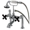 Kingston Brass Aqua Eden AE104T1PKX Duchess Deck Mount Clawfoot Tub Faucet in Polished Chrome