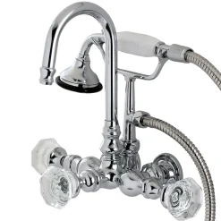 Kingston Brass Aqua Eden Celebrity Wall Mount Clawfoot Tub Faucet