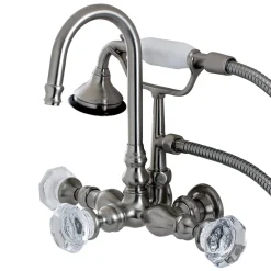 Kingston Brass Aqua Eden Celebrity Wall Mount Clawfoot Tub Faucet