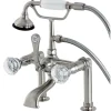 Kingston Brass Aqua Eden Celebrity Deck Mount Clawfoot Tub Faucet