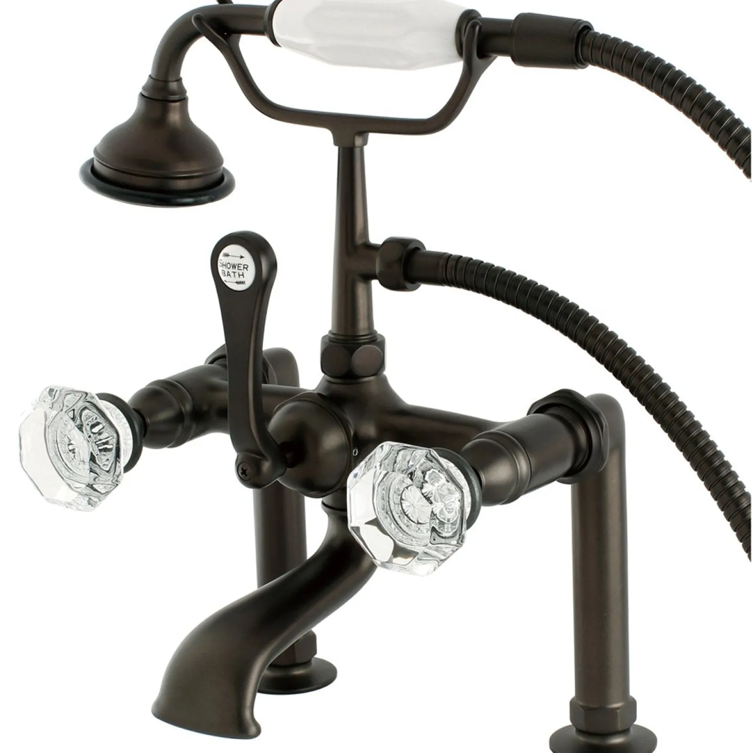 Kingston Brass Aqua Eden Celebrity Deck Mount Clawfoot Tub Faucet