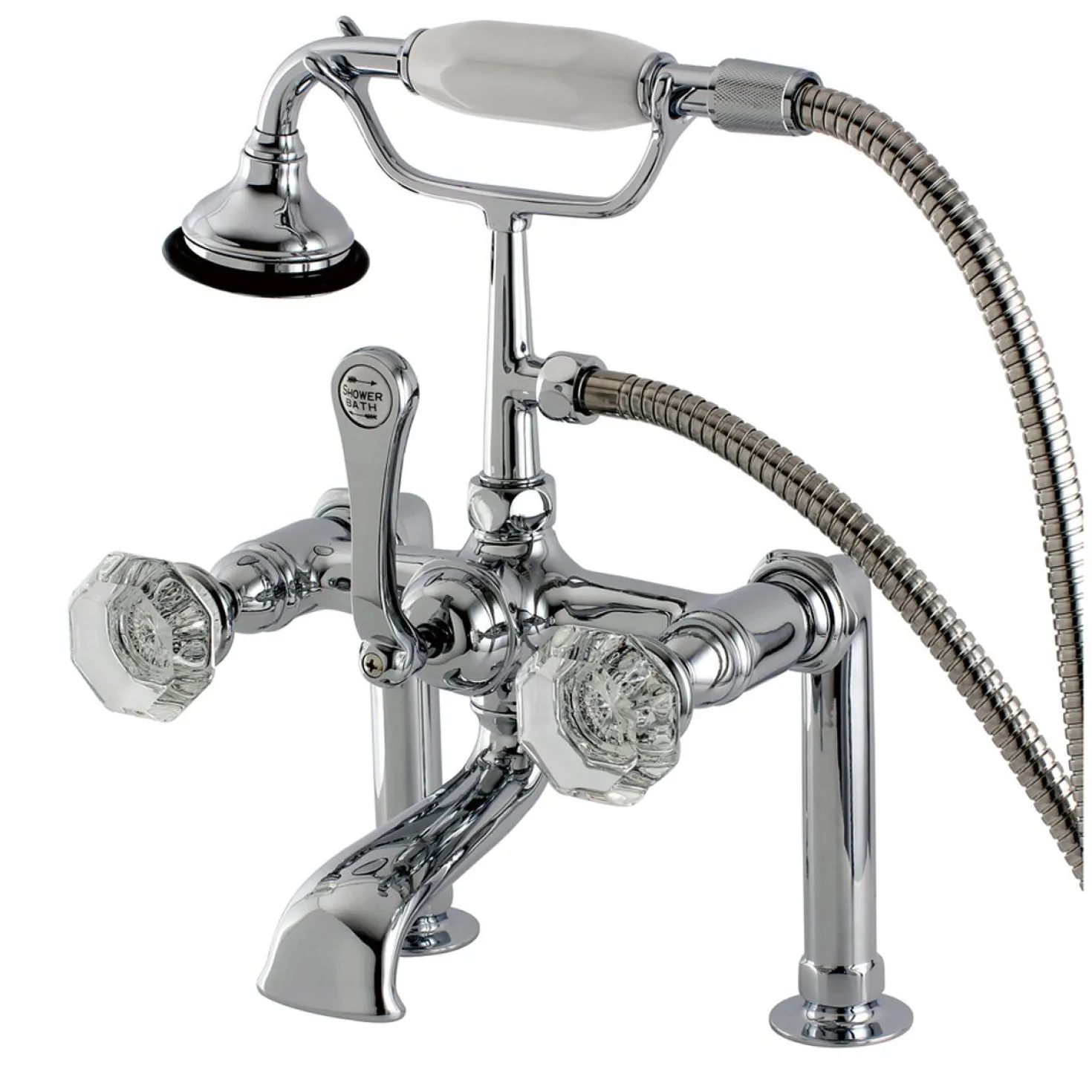 Kingston Brass Aqua Eden Celebrity Deck Mount Clawfoot Tub Faucet