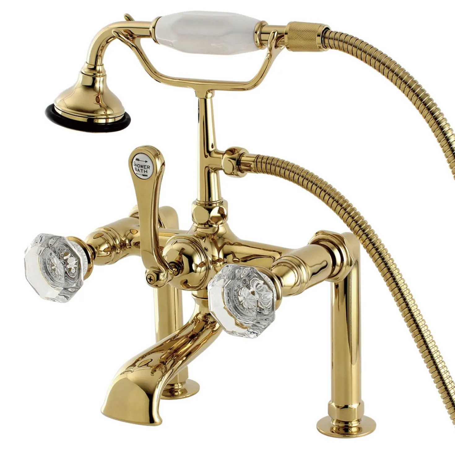 Kingston Brass Aqua Eden Celebrity Deck Mount Clawfoot Tub Faucet