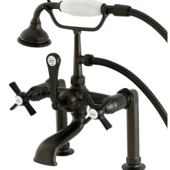 Kingston Brass Aqua Eden Millennium Deck Mount Clawfoot Tub Faucet