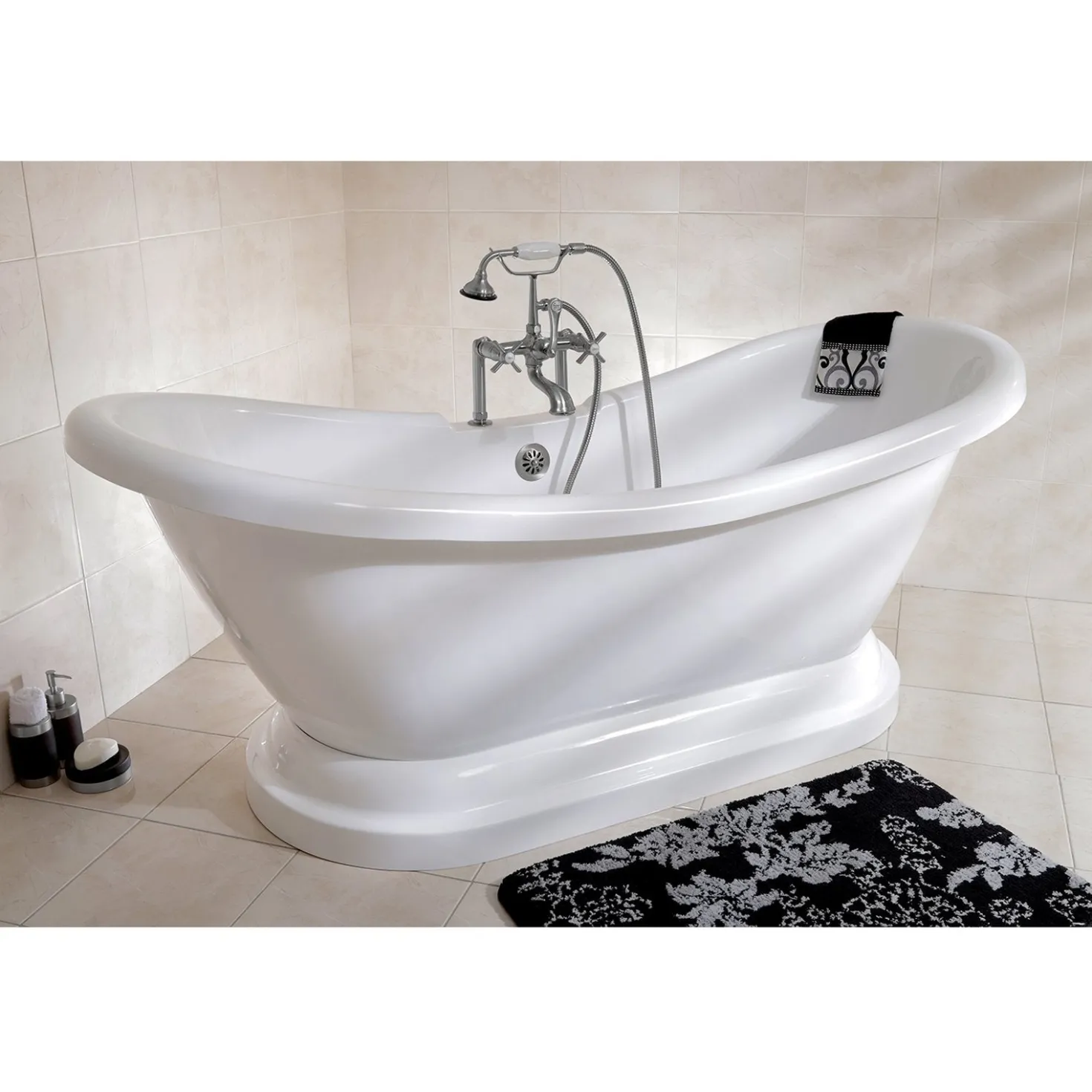 Kingston Brass Aqua Eden Millennium Deck Mount Clawfoot Tub Faucet