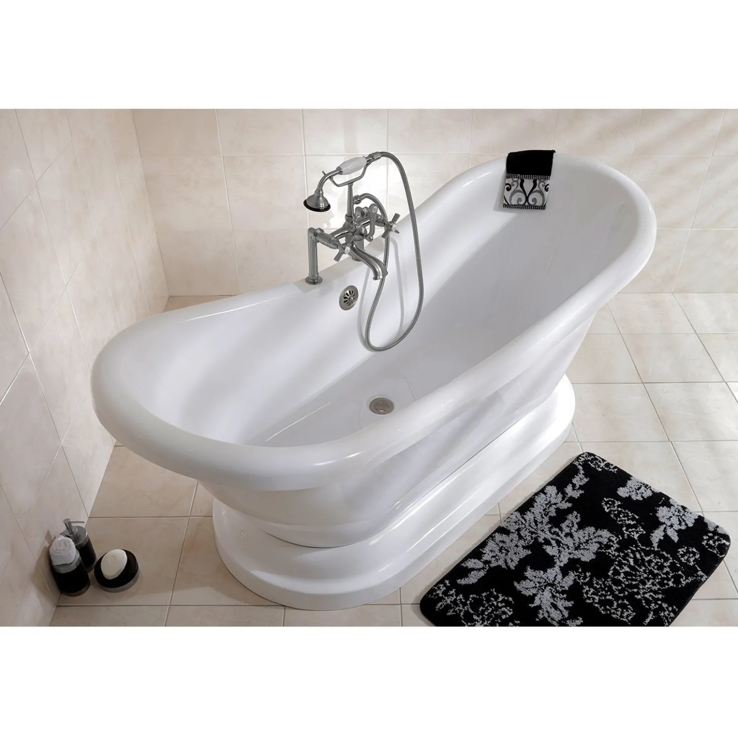 Kingston Brass Aqua Eden Millennium Deck Mount Clawfoot Tub Faucet