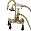 Kingston Brass Aqua Eden Restoration Onyx Wall Mount Clawfoot Tub Faucet