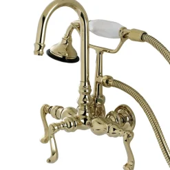 Kingston Brass Aqua Eden Royale Wall Mount Clawfoot Tub Faucet