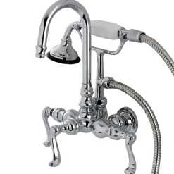 Kingston Brass Aqua Eden Royale Wall Mount Clawfoot Tub Faucet