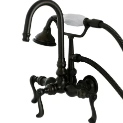Kingston Brass Aqua Eden Royale Wall Mount Clawfoot Tub Faucet