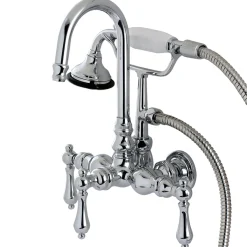 Kingston Brass Aqua Eden Vintage Wall Mount Clawfoot Tub Faucet