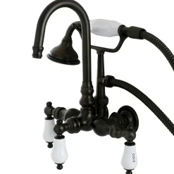 Kingston Brass Aqua Eden Wall Mount Clawfoot Tub Faucet