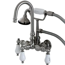 Kingston Brass Aqua Eden Wall Mount Clawfoot Tub Faucet