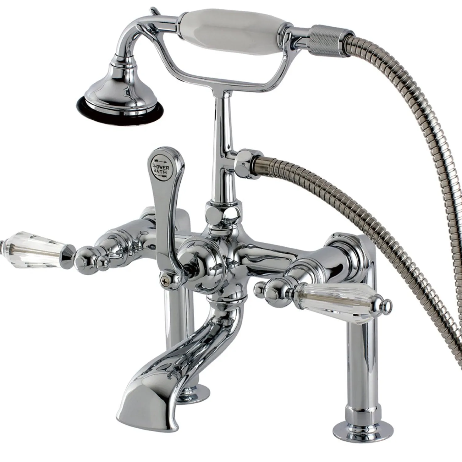 Kingston Brass Aqua Eden Wilshire Deck Mount Clawfoot Tub Faucet
