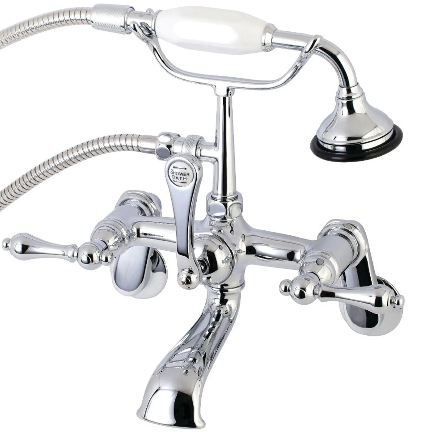 Kingston Brass Aqua Vintage 2-Handle Wall Mount Tub Faucet