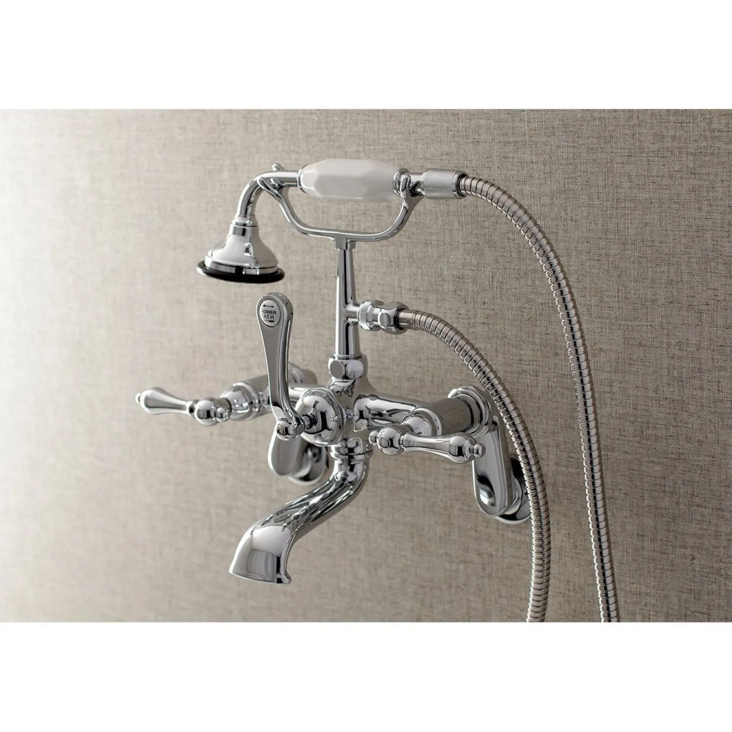 Kingston Brass Aqua Vintage 2-Handle Wall Mount Tub Faucet