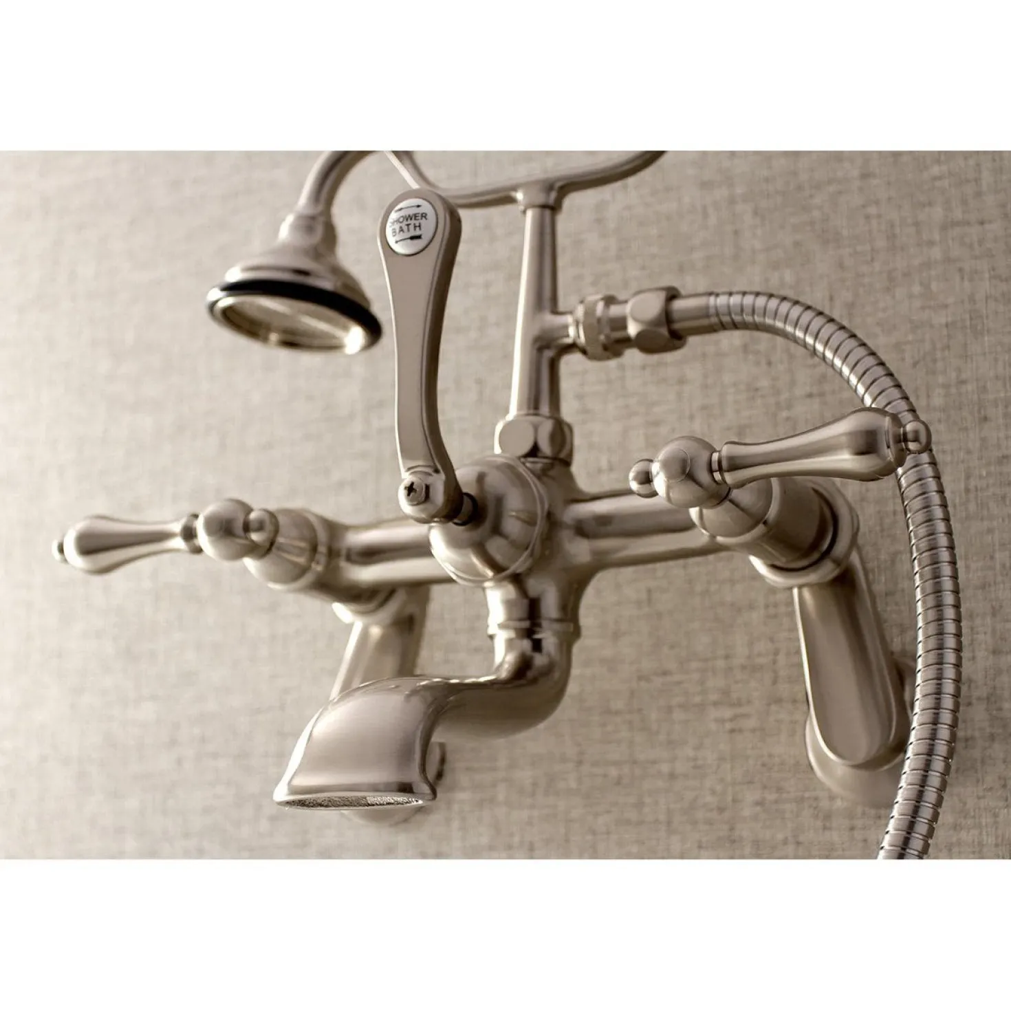Kingston Brass Aqua Vintage 2-Handle Wall Mount Tub Faucet