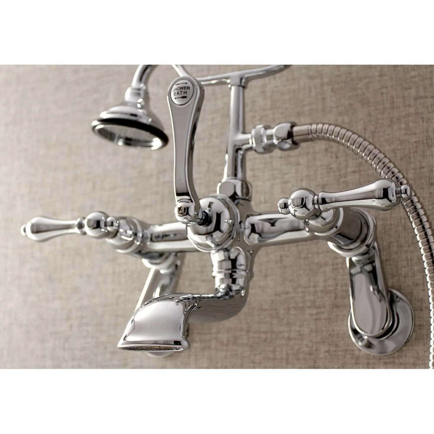 Kingston Brass Aqua Vintage 2-Handle Wall Mount Tub Faucet