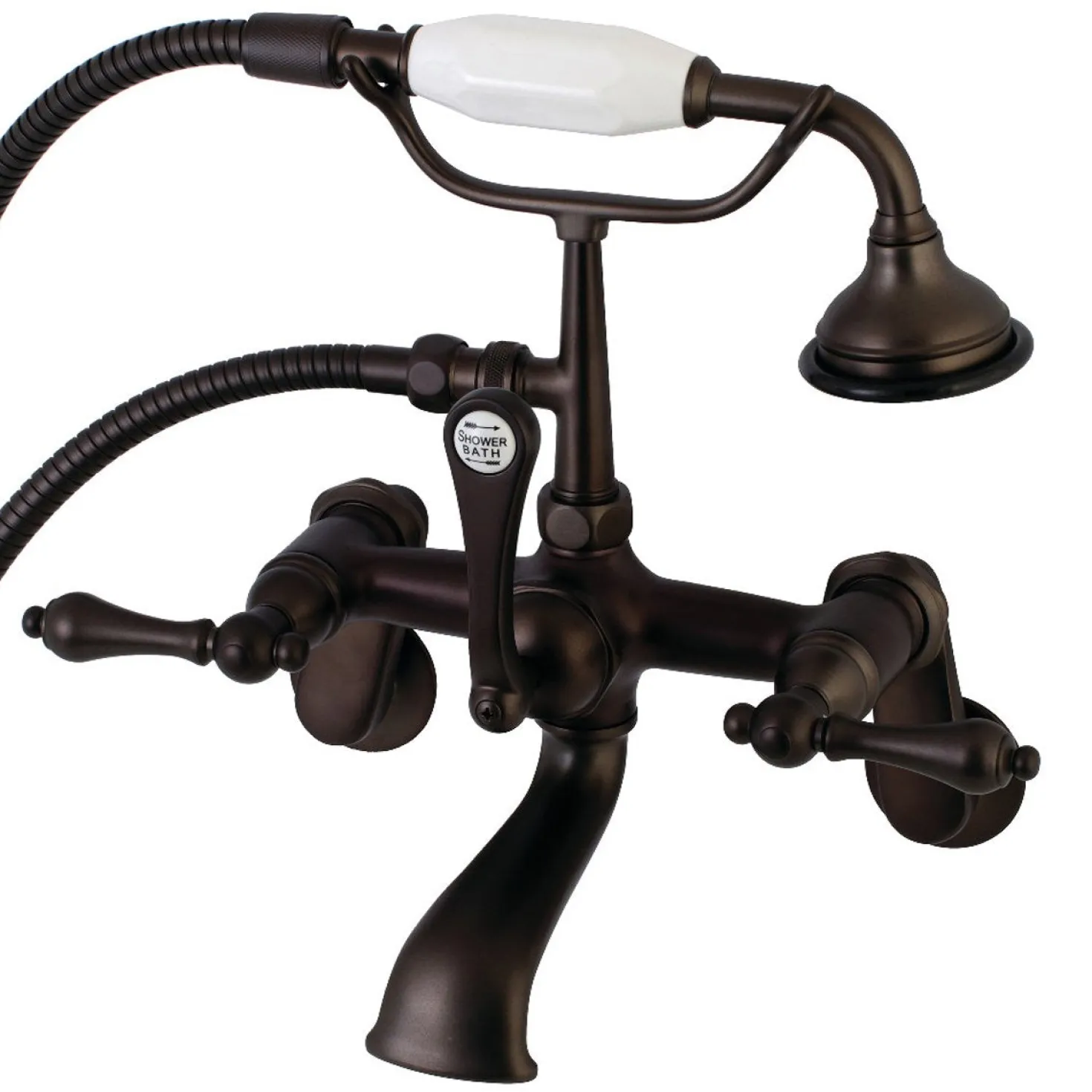Kingston Brass Aqua Vintage 2-Handle Wall Mount Tub Faucet