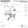 Kingston Brass Aqua Vintage 7-Inch Adjustable Clawfoot Tub Faucet with Hand Shower in Polished Chrome