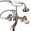 Kingston Brass Aqua Vintage Two-Handle Wall Mount Tub Faucet