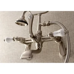 Kingston Brass Aqua Vintage Two-Handle Wall Mount Tub Faucet