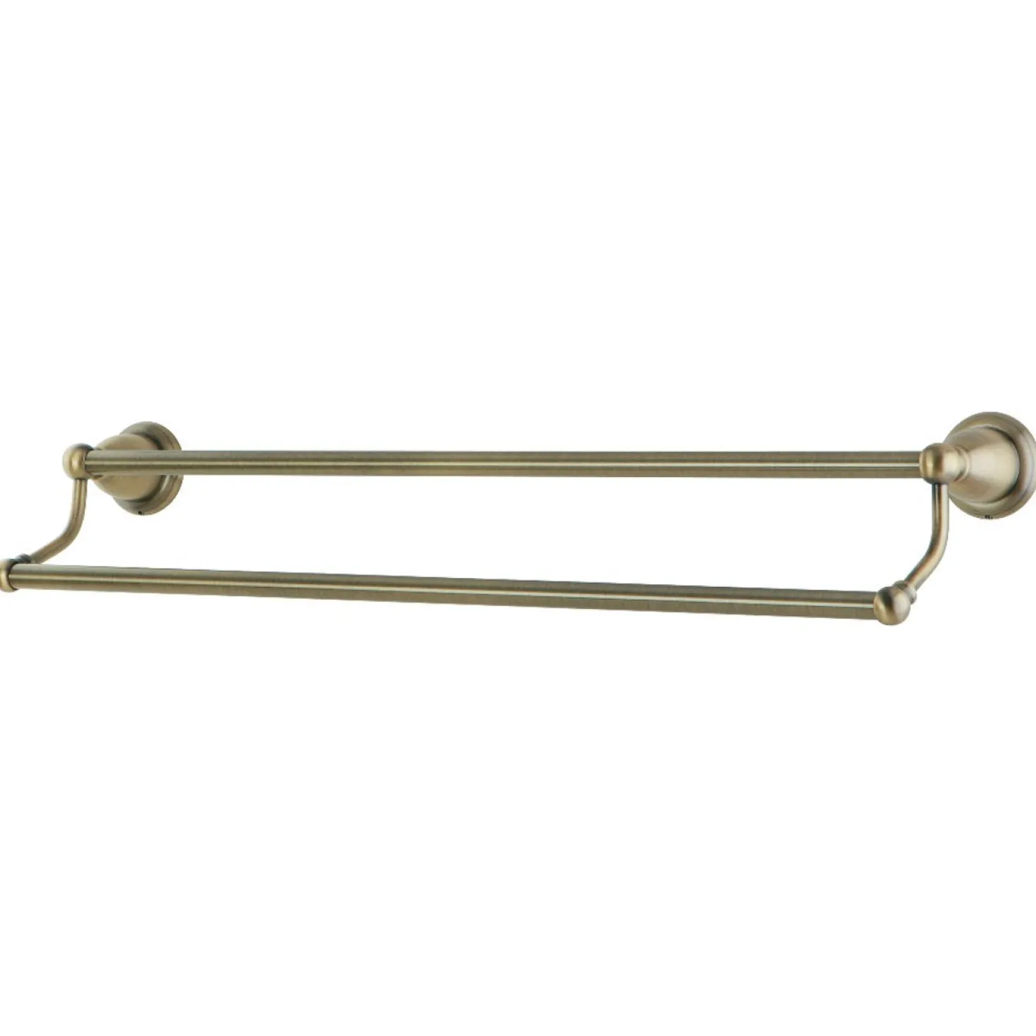 Kingston Brass BA175318AB 18-Inch Dual Towel Bar in Antique Brass