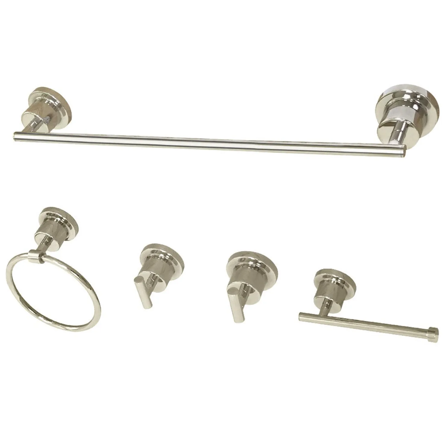 Kingston Brass BAH8212478X-P Concord 5-Piece 18.88" x 7.13" Bathroom Accessory Set