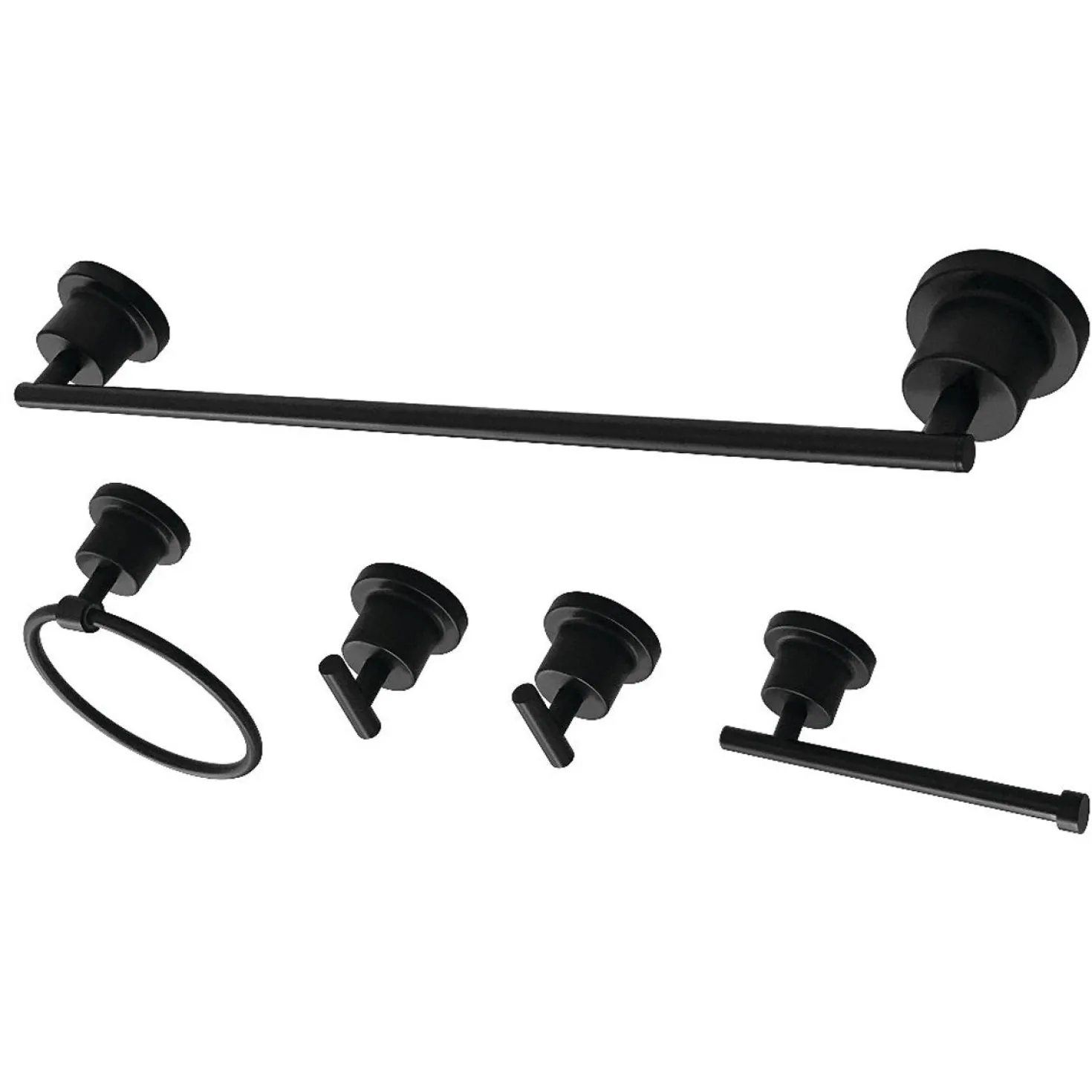 Kingston Brass BAH8212478X-P Concord 5-Piece 18.88" x 7.13" Bathroom Accessory Set
