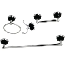 Kingston Brass BAK9111478X-P Water Onyx 4-Piece Bathroom Accessory Set