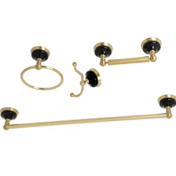 Kingston Brass BAK9111478X-P Water Onyx 4-Piece Bathroom Accessory Set
